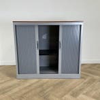 roldeurkast 1 legbord (hxbxd) 106x120x46 cm,  grijs - kersen, Huis en Inrichting, Kasten | Roldeurkasten en Archiefkasten, Gebruikt