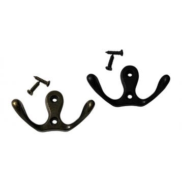 Set van 6 metalen kledinghaakjes, hangers (dubbel, kleur: b, Verzenden, Nieuw