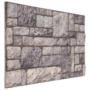 vidaXL Wandpanelen 10 st 100 x 50 cm Grijs en wit EPS-schuim, Verzenden