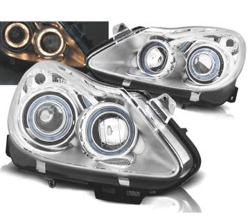 Phares Pour Opel Corsa D 06- Angel Eyes Chromé, Verzenden