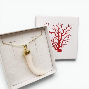 Corail - Argent - Pendentif - gravé à la main, Collections