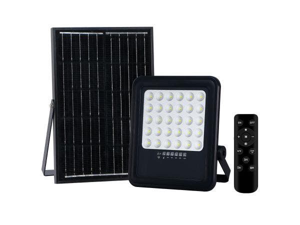 Veiling - 2x Solar 1000 Lumen LED Breedstraaler met Afstands, Maison & Meubles, Lampes | Spots