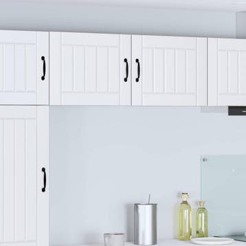 vidaXL Wandkast LUCCA 2 st Wit Bewerkt hout, Verzenden