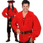 Rode Blouse Heren Piraten/Renaissance, Verzenden, Nieuw