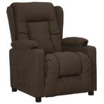 Fauteuil stof donkerbruin | Retour Deal | 59% Korting!, Verzenden, Nieuw, 75 tot 100 cm, Metaal