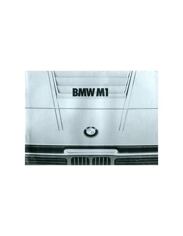 1978 BMW M1 BROCHURE NEDERLANDS, Ophalen of Verzenden