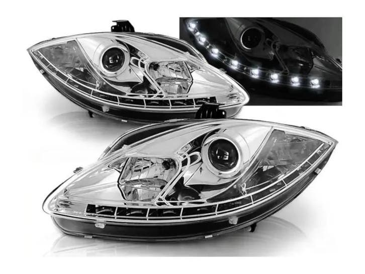 Seat Leon Altea Toledo Chrome LED koplamp units, Auto-onderdelen, Verlichting, Nieuw, Seat, Verzenden
