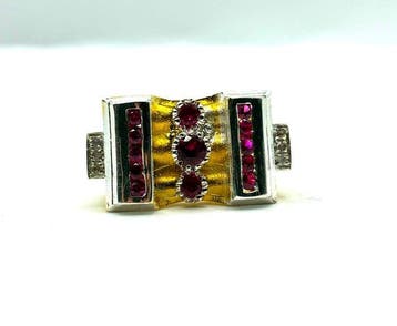 Sans prix de réserve - Bague de cocktail - 9 carats Or