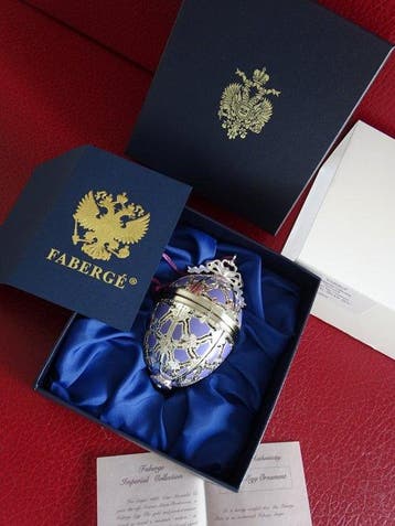 Figuur - Fabergé style - Imperial ornament Egg -Certificate
