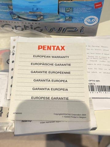 Pentax Optio WPi Waterproof 6.0 MP Appareil photo argentique