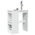 vidaXL Bartafel met rekken 90x47,5x103,5 cm bewerkt hout wit, Verzenden, Nieuw