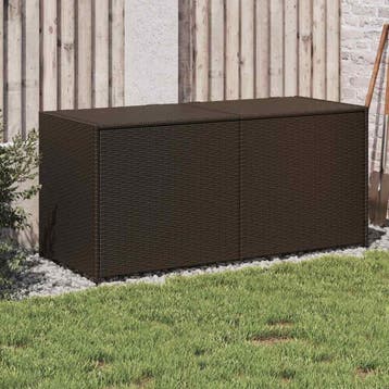 vidaXL Tuinbox 283 L poly rattan bruin, Verzenden