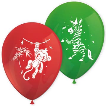 Jungle Dieren Ballonnen 8st, Verzenden, Nieuw