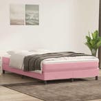 vidaXL Boxspring met matras fluweel roze 160x220 cm, Verzenden, Nieuw