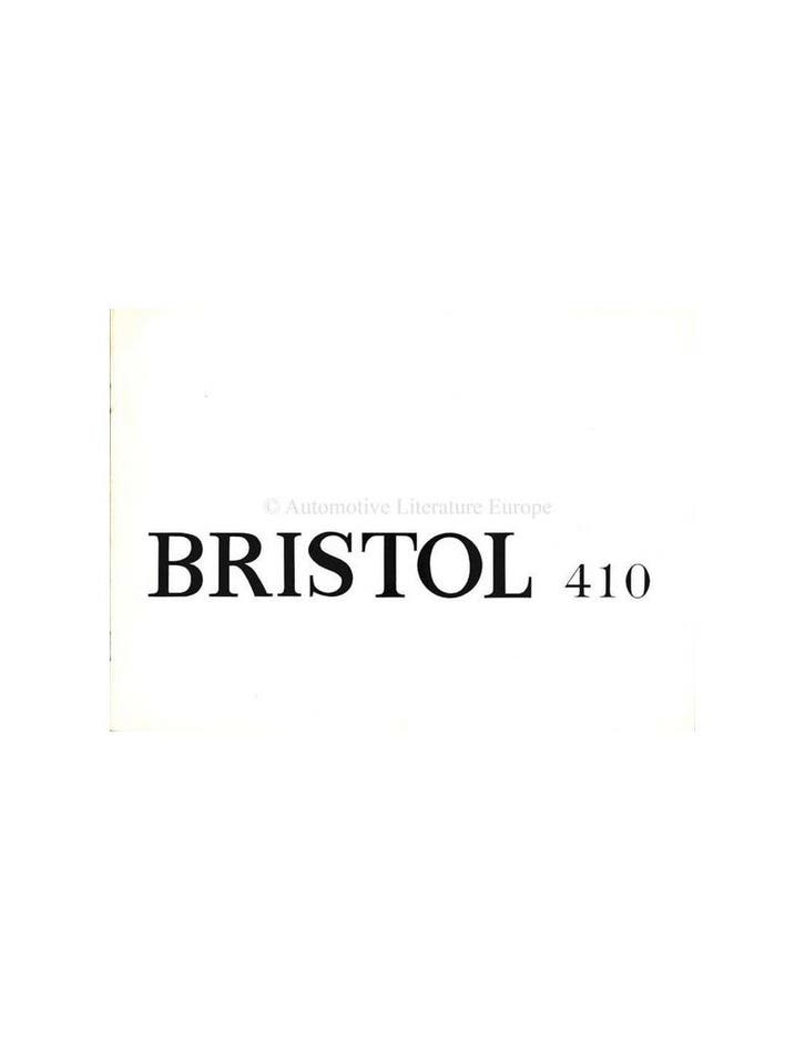 1968 BRISTOL 410 BROCHURE ENGELS, Livres, Autos | Brochures & Magazines