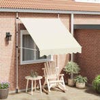 vidaXL Luifel handmatig uittrekbaar 200 cm crème, Tuin en Terras, Zonneschermen, Verzenden, Nieuw