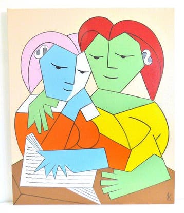 Vincenzo Amicone (1969), After Picasso - Due ragazze che