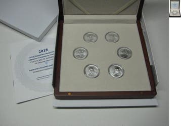 Griechenland 6 x 6 Euro 2018 zilver Pp Ökonomen zilver, Verzenden
