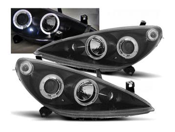 Angel Eyes koplampen Black geschikt voor Peugeot 307, Auto-onderdelen, Verzenden, Nieuw, Peugeot