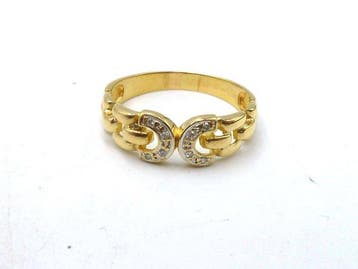 Ring - 18 karaat Geel goud Diamant (Natuurlijk), Nieuw