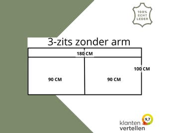 Leren elementenbank Match - element 3 zits zonder arm, Antiek en Kunst, Ophalen of Verzenden