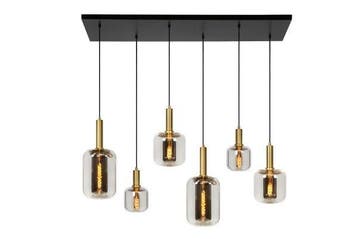 Hanglamp Lucide JOANET -  - 6xE27 - Fumé -, Verzenden