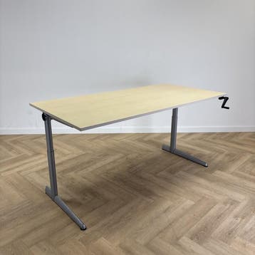 Ahrend slingerbureau 180x90 cm, ahorn - grijs
