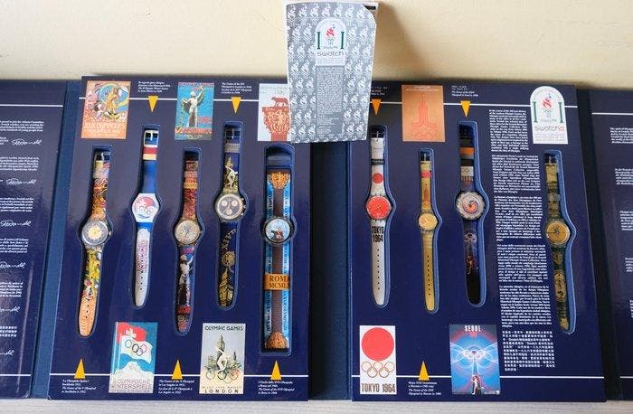 Swatch Historical Olympic Games (Ref. SZS01) - Set 9 Orologi, Collections, Collections Autre