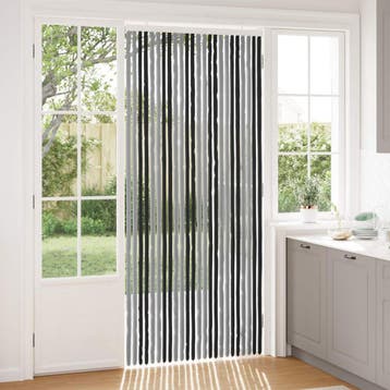 vidaXL Insecten Gordijn Chenille Grijs en Zwart 100 x 230 cm, Verzenden, Nieuw