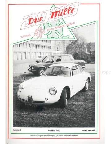 1988 ALFA ROMEO CLUB DUE MILLE MAGAZINE 09 NEDERLANDS, Nieuw