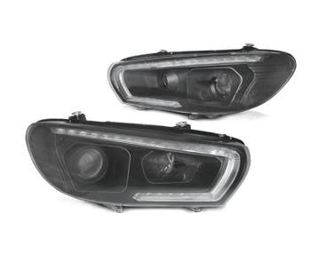 PHARES XÉNON POUR VOLKSWAGEN VW SCIROCCO 08-14 LED NOIR, Verzenden