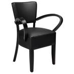Stoel | TARA | Kunstleer/Hout | Black | Wengé Frame |, Verzenden, Nieuw in verpakking