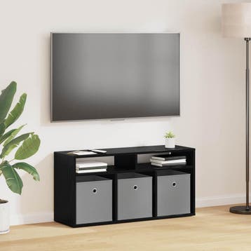 vidaXL Laagkast met lade Zwart Eiken 87 x 27,5 x 43 cm, Verzenden, Nieuw