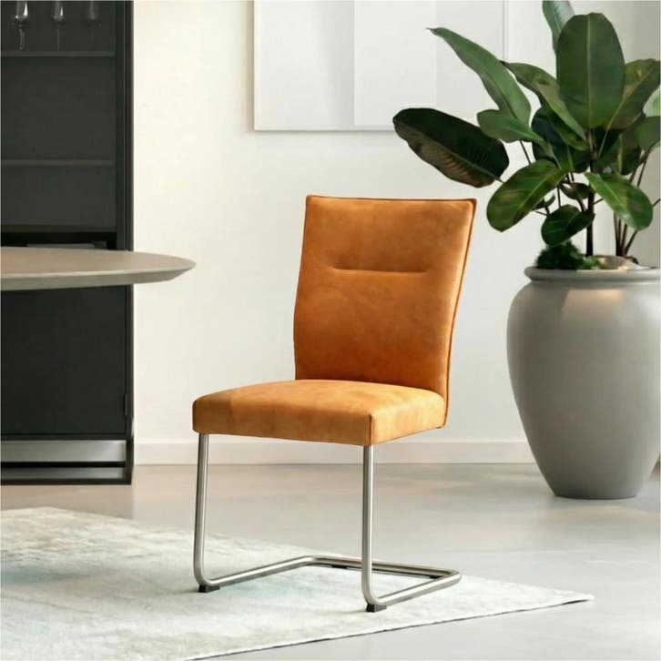 Leren eetkamerstoel Retro, Maison & Meubles, Chaises, Enlèvement ou Envoi