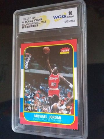 1996/97 Fleer Decade of Excellence Michael Jordan #4 Graded, Nieuw