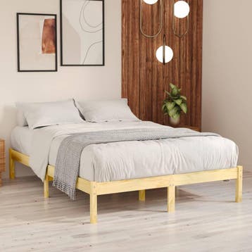 vidaXL Bedframe massief hout 180x200 cm, Huis en Inrichting, Slaapkamer | Bedden, Verzenden, Nieuw