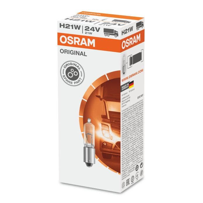 Osram Halogeenlamp 24V Original Line H21W, BAY9s 10 Stuks, Auto-onderdelen, Verlichting, Nieuw, Ophalen of Verzenden