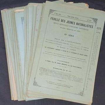 Naturaliste Adrien Dollfus. - 30 revues originales de La