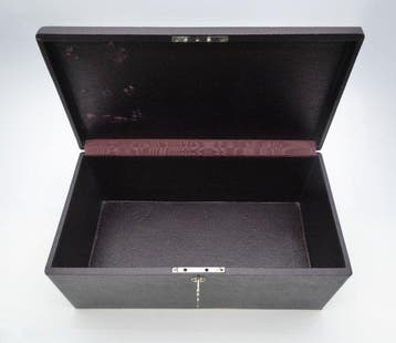 Doos - Zeldzame bestekdoos uit de jaren ’70, zwart, met