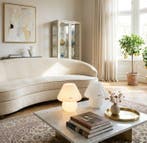 Tafellamp (2) - paddenstoel - Glas - Coppiaswirl