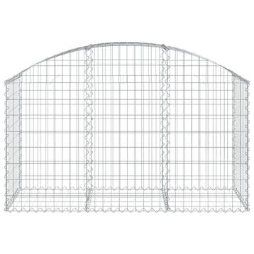 vidaXL Schanskorf gewelfd 150x50x80/100 cm gegalvaniseerd, Verzenden, Nieuw