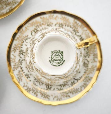 Verbano Porcellana Laveno - Koffieservies (14) - Porselein