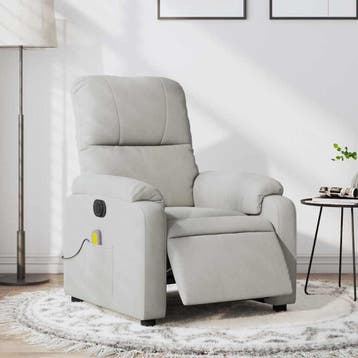 vidaXL Massagestoel elektrisch verstelbaar microvezelstof, Verzenden, Nieuw