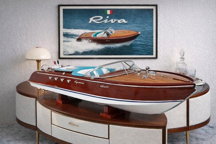maquette de luxe Riva Aquarama bois 53cm 1:10 - Modelboot, Hobby en Vrije tijd, Modelauto's | 1:5 tot 1:12