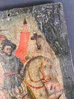 Icône - Bois - Cavalier triomphant