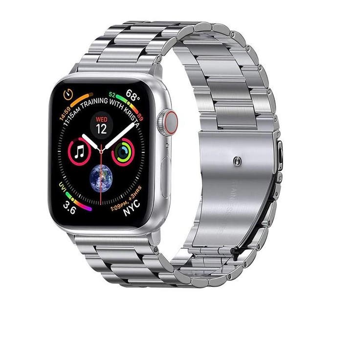 DrPhone RSV7 Armband - Roestvrij Staal – Geschikt voor iOS, Handtassen en Accessoires, Smartwatches, Nieuw, Verzenden