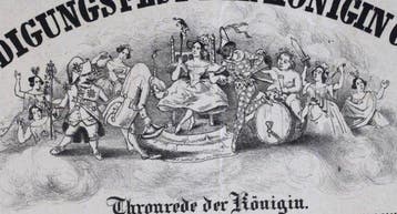 Das Huldigungsfest der Königin Carnaval. - 1850