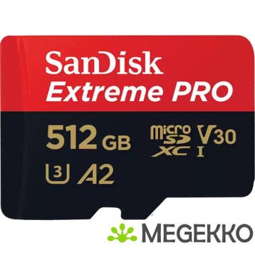 SanDisk Extreme PRO 512GB MicroSDXC Geheugenkaart, Verzenden