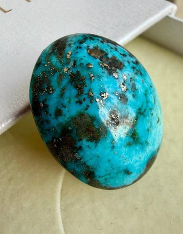 Turquoise Echte parel! Topkleur Neishabour Turkoois 57,50