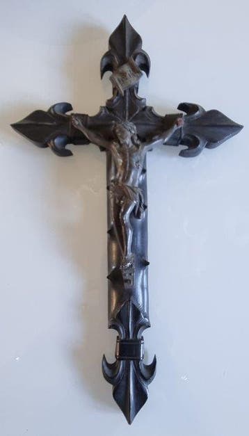 Crucifix - Hout, Metaal - 1900-1910 - Napoléon III - 35 cm